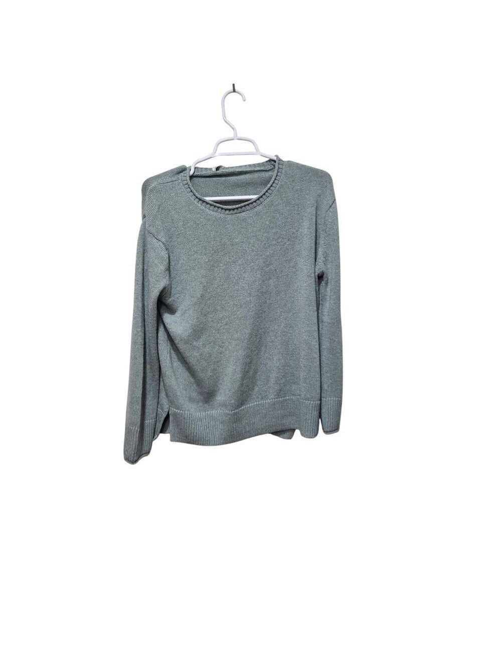 Ella Moss Sage Green Knit Sweater Small NWT Ribbed Crewneck